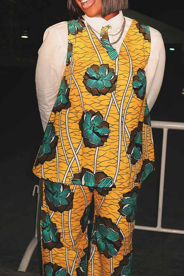 Stylish Floral Print Three Piece Set