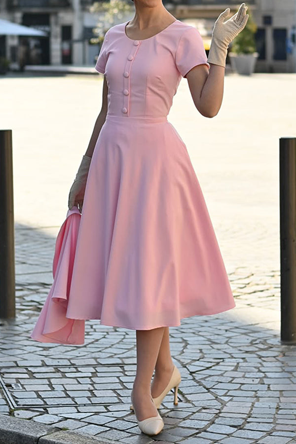 Vintage A-line Dress & Cloak Set