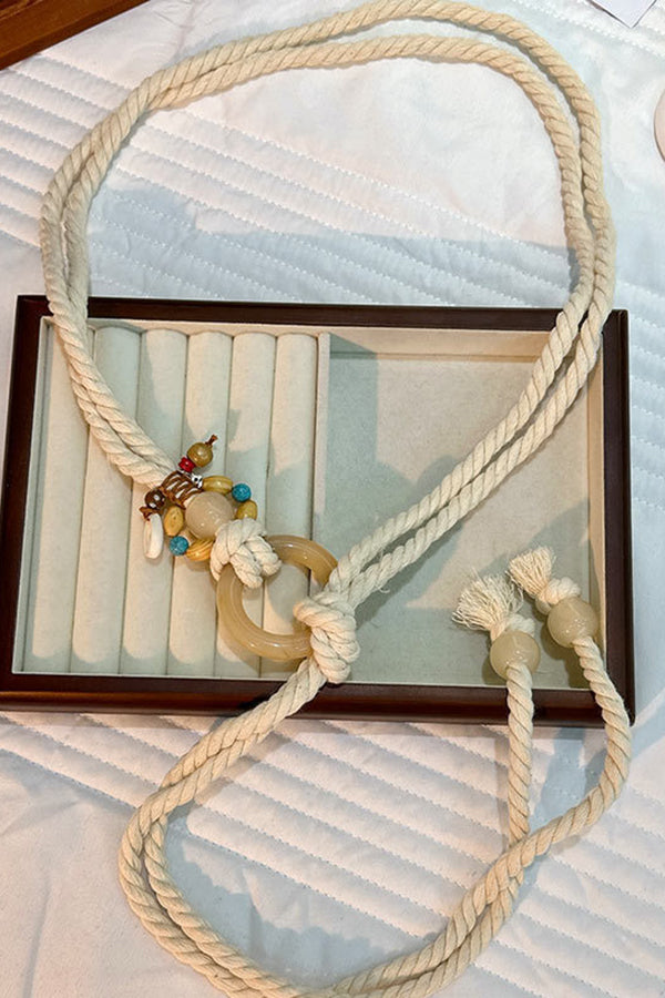 Bohemian Braided Hemp Rope Belt