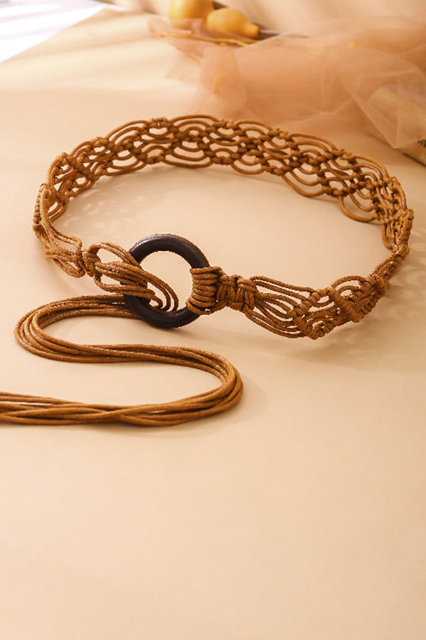 Resort Braided Tassel Knotted Belt