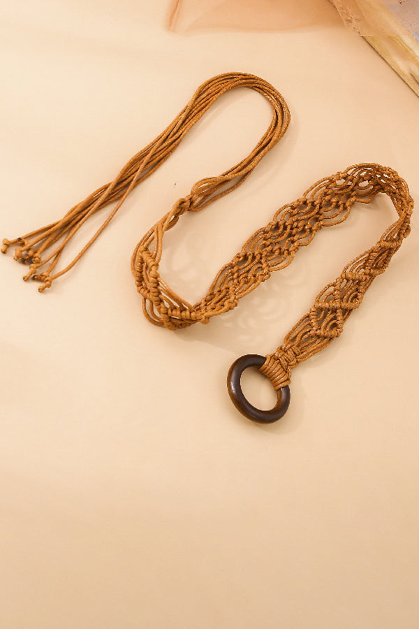 Resort Braided Tassel Knotted Belt