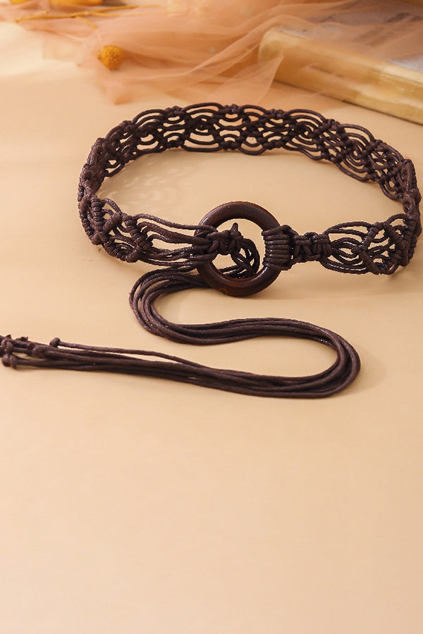 Resort Braided Tassel Knotted Belt