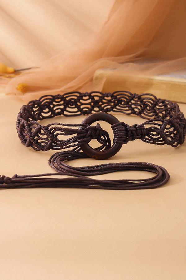Resort Braided Tassel Knotted Belt