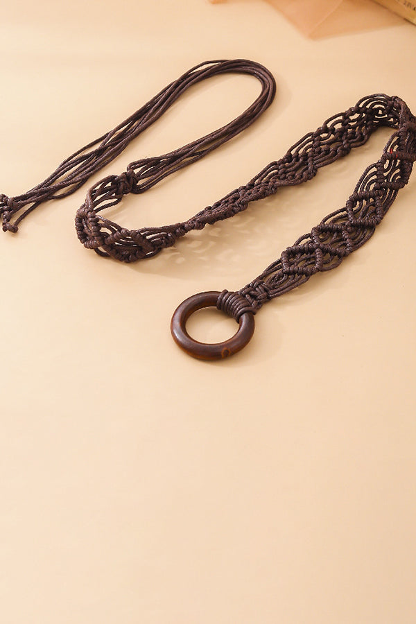 Resort Braided Tassel Knotted Belt