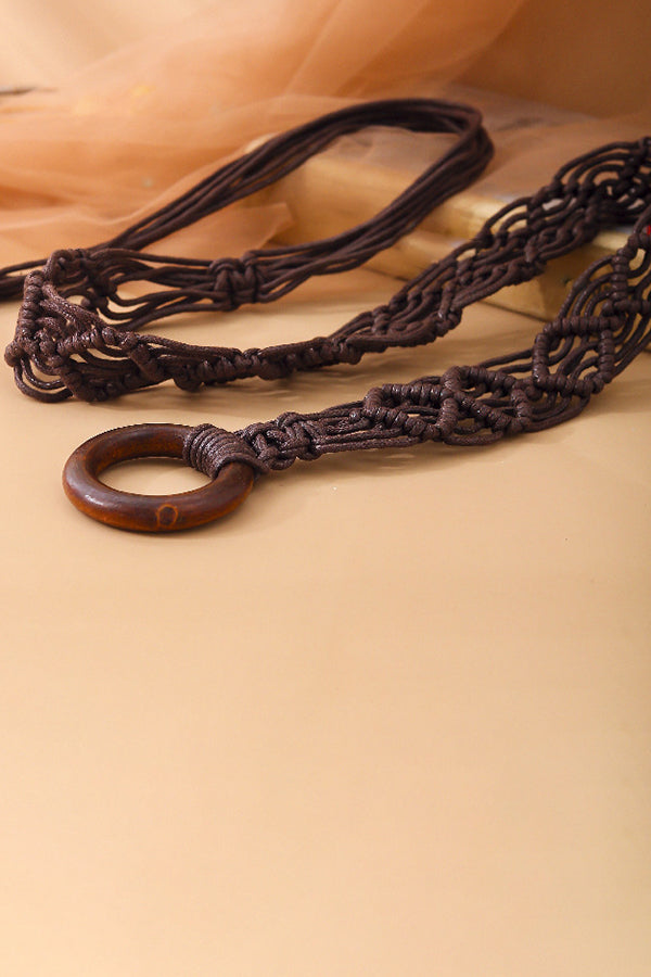 Resort Braided Tassel Knotted Belt