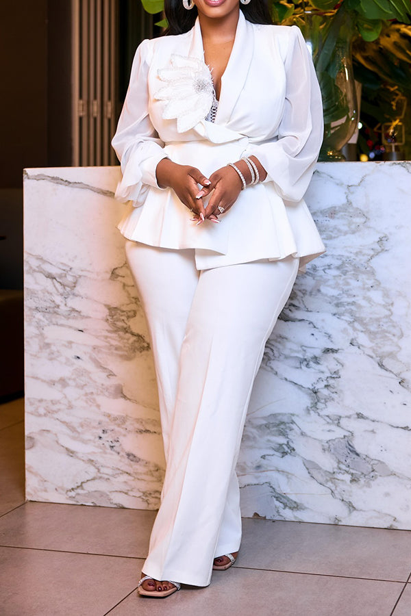 Classic Shawl Collar Jacket & Pants Set