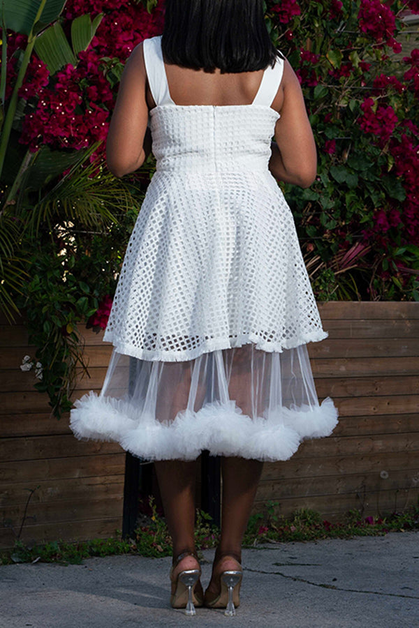 Gorgeous Tulle Cutout A-Line Dress