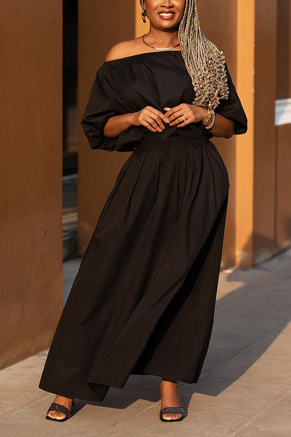 Casual Off Shoulder Top & Skirt Set