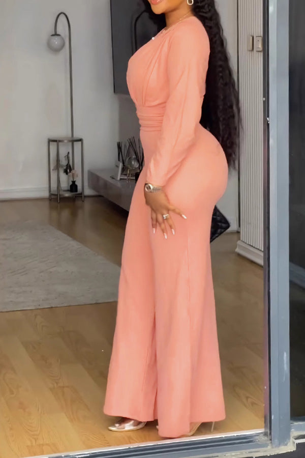 Chic Chest Hollow Straight Jumpsuit*