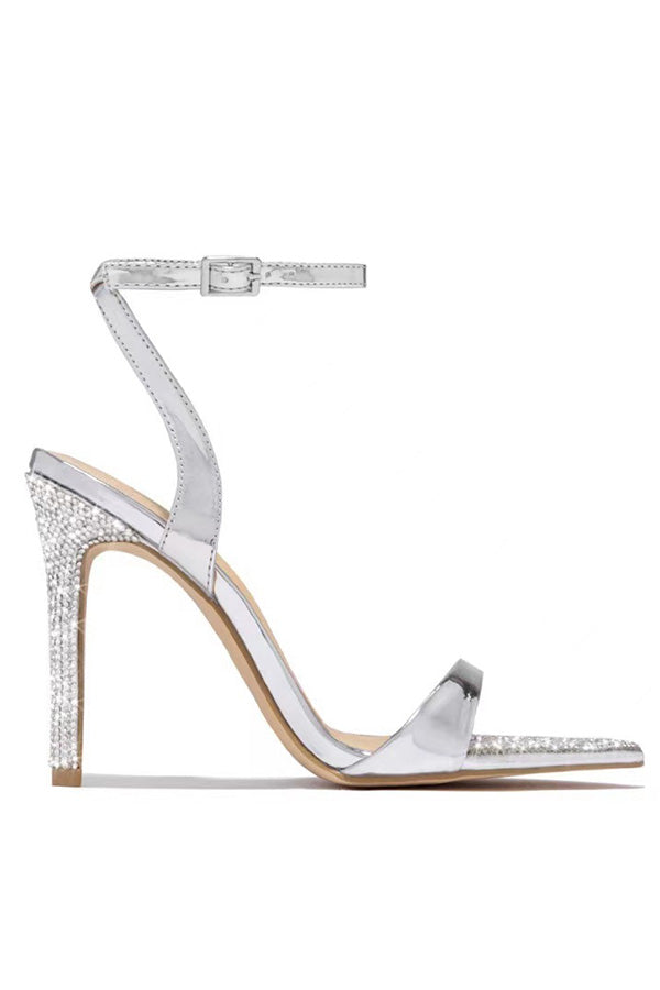 Rhinestone Stiletto Fish mouth High heels