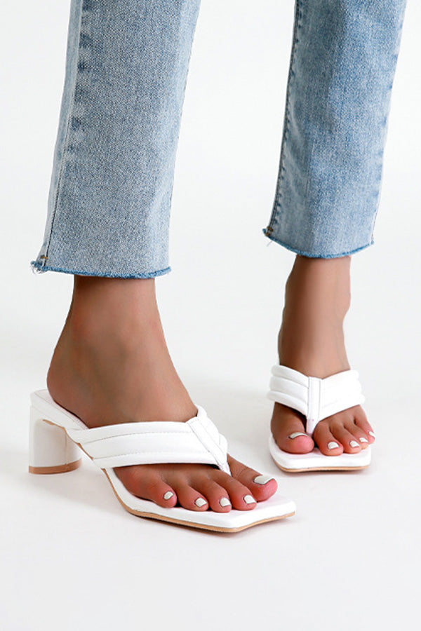 Comfortable Flip Flops Chunky High heels