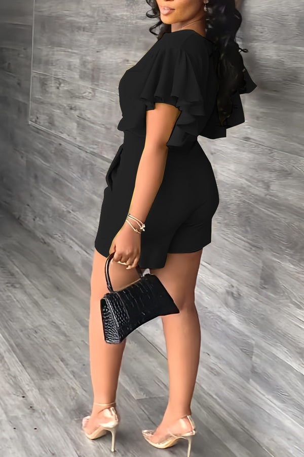Summer V Neck Top & Shorts Set