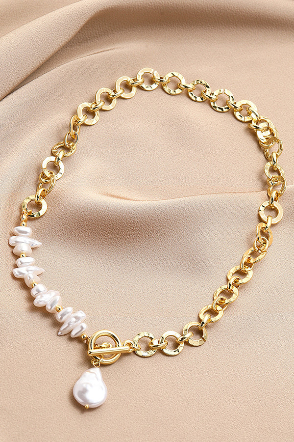 Elegant Advanced Irregular Layered pearl Necklace