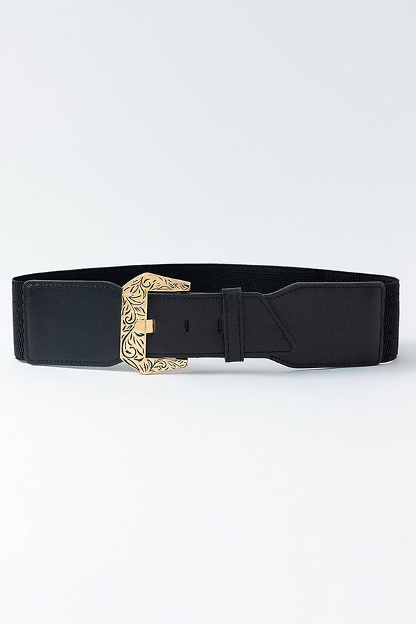 Stylish Retro Carved Square Buckle Belt