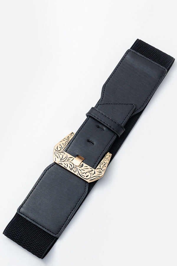 Stylish Retro Carved Square Buckle Belt