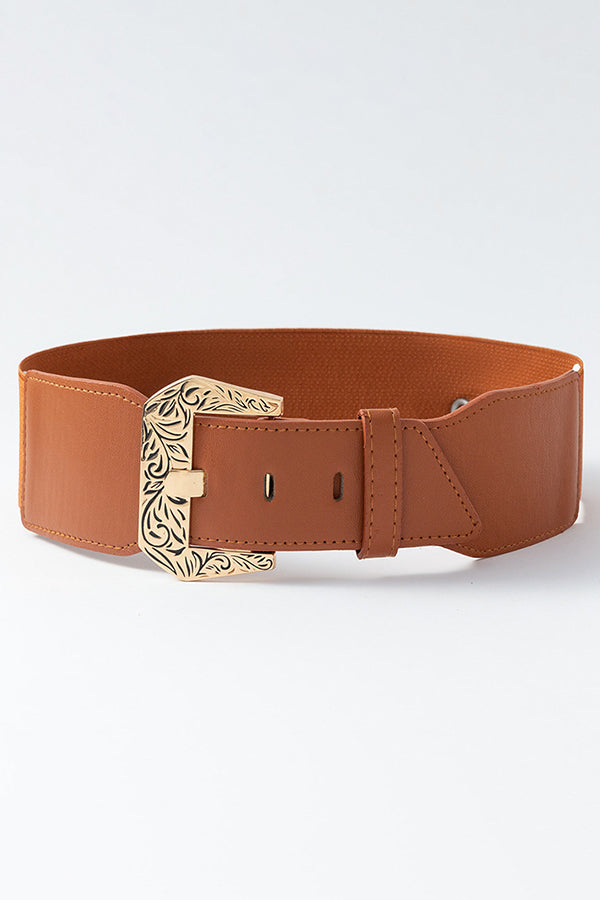 Stylish Retro Carved Square Buckle Belt