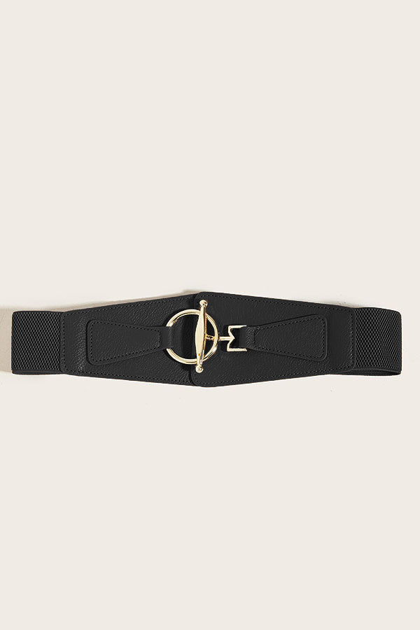 Metal Buckle Elastic Waistband