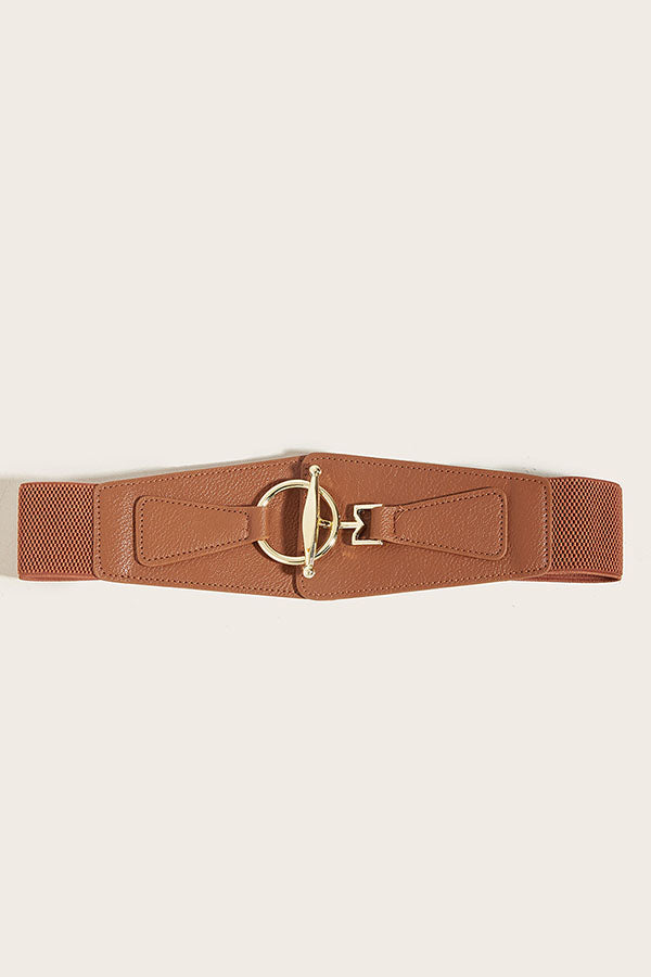 Metal Buckle Elastic Waistband