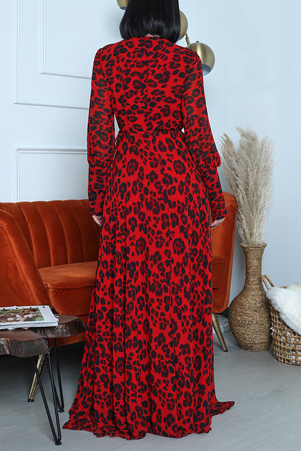 Glamorous Leopard Print Split Thigh Dress