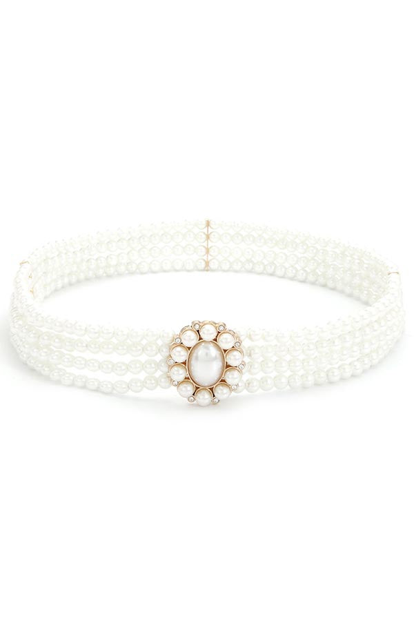 Elegant Stretch Pearl Belt