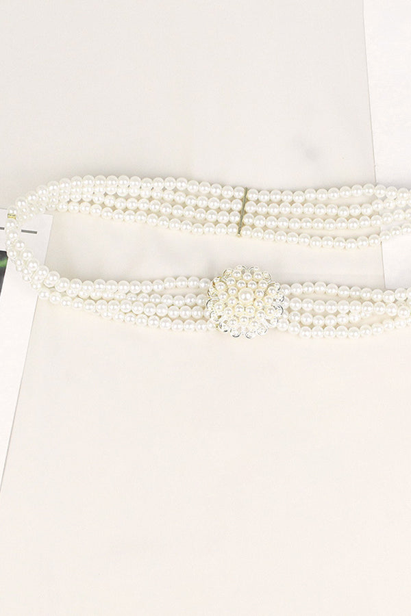 Elegant Stretch Pearl Belt