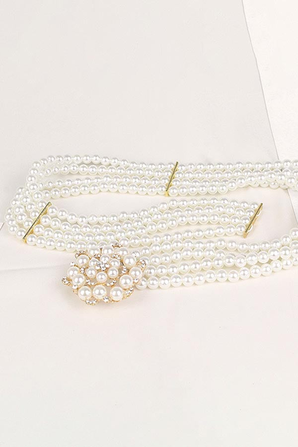 Elegant Stretch Pearl Belt